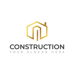 Real Estate vector building construction Repair logo