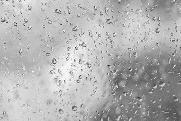 water drops on clear glass