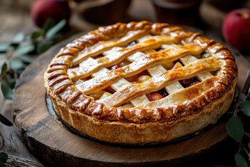 A Delicious Golden Brown Fruit Pie Baked To Perfection