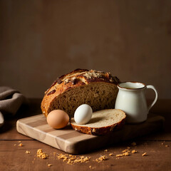 bread illustration design food design in beautiful background