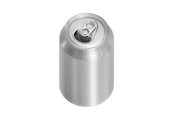 a view open cap of beer or soft drink can, transparent background