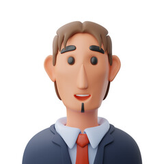 3d illustration of a businessman avatar
