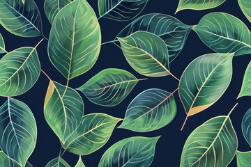 Fototapeta premium Gentle greenery unwinds like a soothing melody softly unfolding