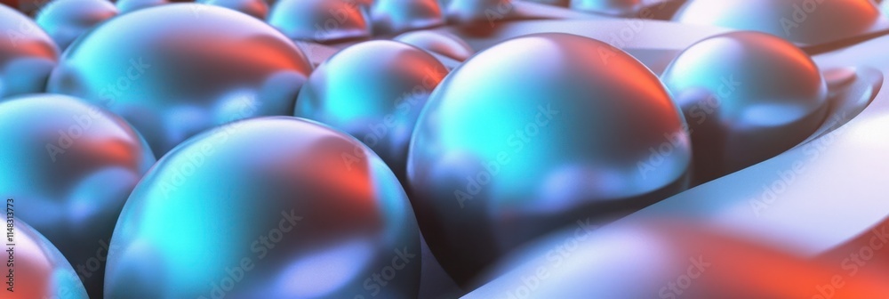 Poster Colorful Droplets Merge and Flow Across a Metallic Surface in a Captivating Display