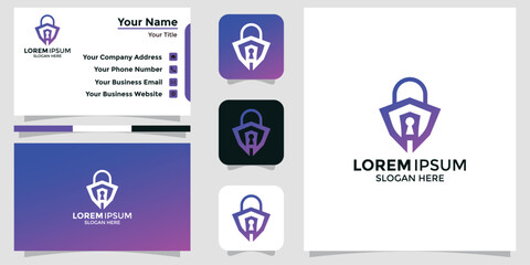 security letter logo design and branding card