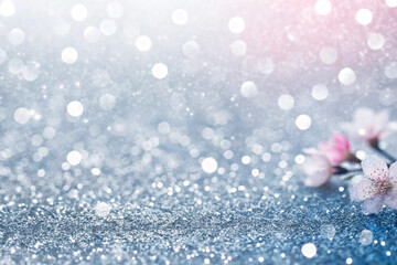 Fototapeta premium Blurred Silver Glitter Background for Festive Celebrations