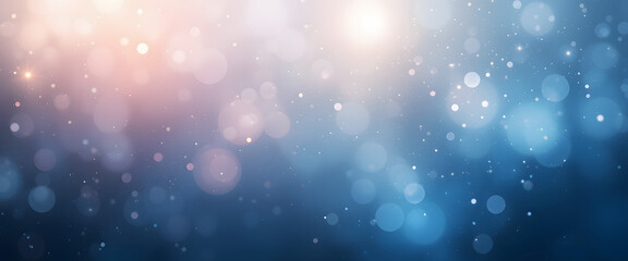 Snowflakes gently falling on a pristine snowy ground, with soft sun rays filtering through trees in the blurred background, creating a serene and magical winter wonderland atmosphere.