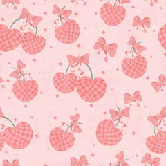 love cherry seamless pattern