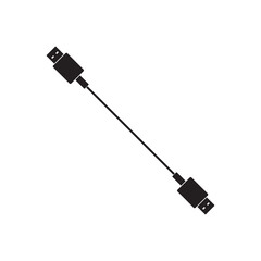 usb cable icon logo vector design