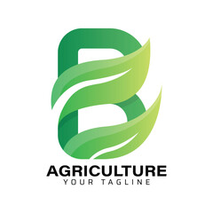 Agriculture B Logo Design Template