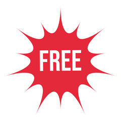 Sale labels icon vector,Red burst shape, white bold text, 