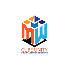 Cube Unity Logo Template Design 