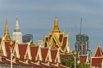 inside the Royal Palace complex in Phnom Penh, Cambodia