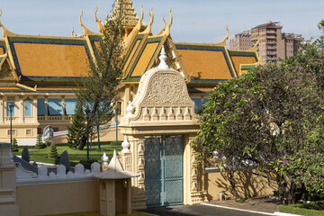 Khemarin Palace, the official residence of the King of Cambodia inside the Royal Palace in Phnom...