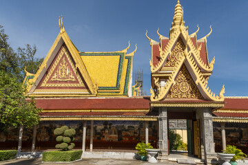 Naklejka premium inside the Royal Palace complex in Phnom Penh, Cambodia