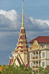 roof of the Supreme Court in Phnom Penh, Cambodia.