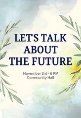 Elegant Community Gathering Invitation for 2025 Presidential Election Discussion Card