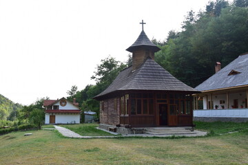 wooden church in the mountains