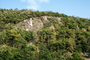 landscape with blue sky
