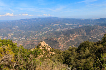 Fototapeta premium Beautiful view from the mountain of Montserrat in Catalonia, Spain