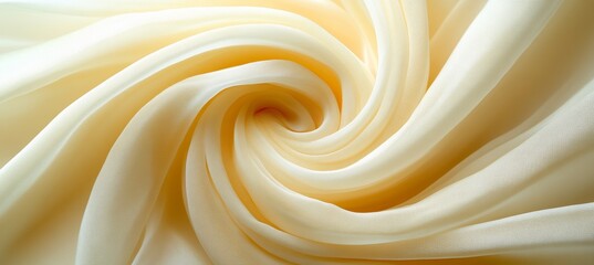 Obraz premium Beige Fabric Texture Flowing Drapes of Soft, Elegant Material with Light and Shadow in Pastel Tones