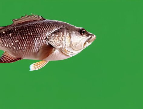 A fish on a green screen, green screen video stock.