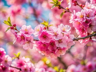 Spring Blossoms, Cherry Tree, Pink Flowers, Blooming Branches, Nature Photography, Floral Background, Tree in Bloom, Beautiful Scenery,  Springtime,  Flowering Tree