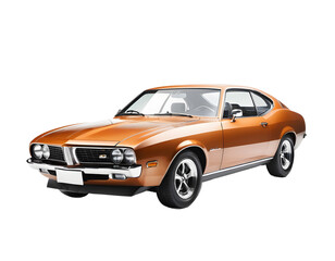 Fototapeta premium Classic Copper Colored Muscle Car, Perfect for Design Projects