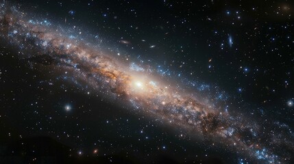 Nebulas of vibrant purples and blues stretch across the expanse, hinting at the birth of new celestial wonders. 