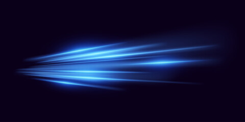 The speed of light and high-speed lines of motion. Vector illustration