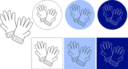 Firefighter Gloves graphic line vector logo icon. linear style sign for mobile concept and web design. Heat resistant gloves outline vector icon. Symbol, logo illustration. Vector graphics