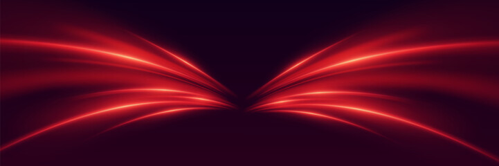 The speed of light and high-speed lines of motion. Vector illustration