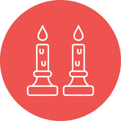 Obraz premium Candles Icon