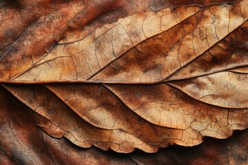 Dried Leaves Displaying Intricate Veins and Texture