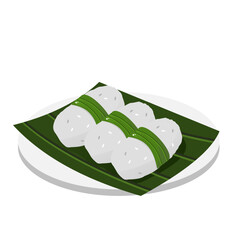 Lemper indonesian food on the plate