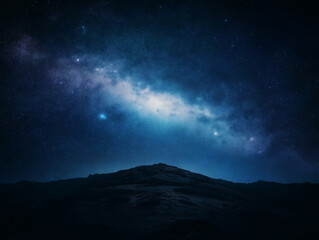 Hügel unter dem Sternenhimmel

