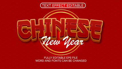 chinese new year text effect vector