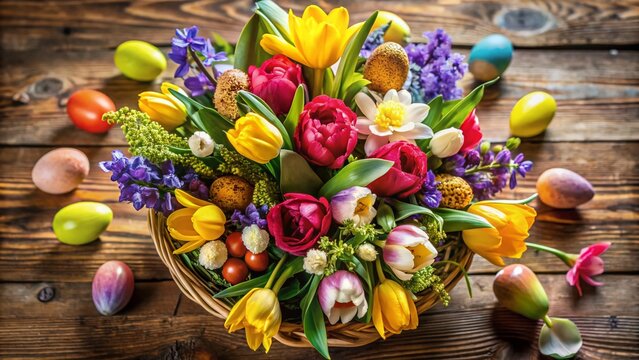 Stunning Ostergesteck Arrangements:  Spring Floral Table Decorations, Easter Table Centerpiece Ideas, DIY Easter Flower Arrangements