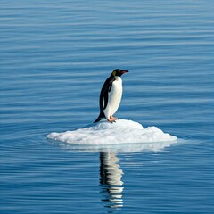 Fototapeta premium penguin in the water