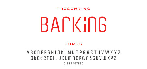 Creative font. Modern abstract digital tech font. Logo creative font, type, technology, movie, digital, music, movie. Fonts and illustration in vector format.