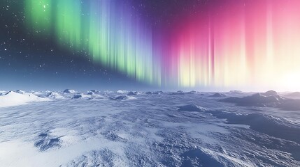 Bright,aurora,borealis,over,icy,landscapes,vivid,gradients,creative,visuals,