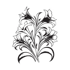 Flower icons set. Abstract flower icons isolated on white background. Flower simple icon flower vector set Beautiful flower vase flower pot silhouette vector illustration isolated on a white backgroun