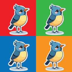 bird animation cartoon sticker