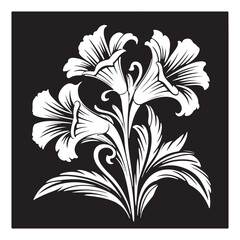 Flower icons set. Abstract flower icons isolated on white background. Flower simple icon flower vector set Beautiful flower vase flower pot silhouette vector illustration isolated on a white backgroun