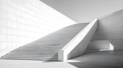 Obraz premium White stairs architecture.