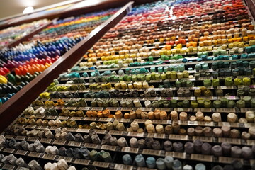 collection of colorful oil pastels