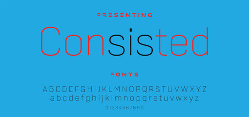 Minimal modern logo alphabet fonts. Typography minimalist urban sana serif digital fashion future creative logos fonts. vector illustration