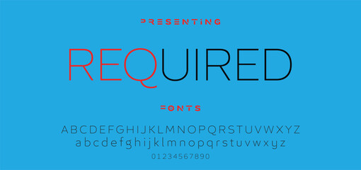 Minimal modern logo alphabet fonts. Typography minimalist urban sana serif digital fashion future creative logos fonts. vector illustration