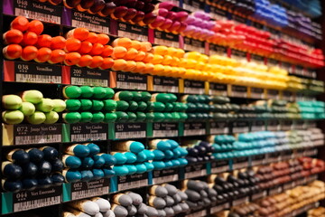 collection of multicolored oil pastels on display