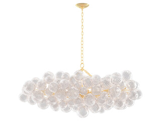 RH Talia Linear Chandelier - Elegant Lighting Fixture Against white Background